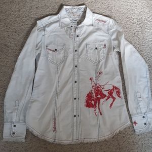 Ladies size S rodeo shirt